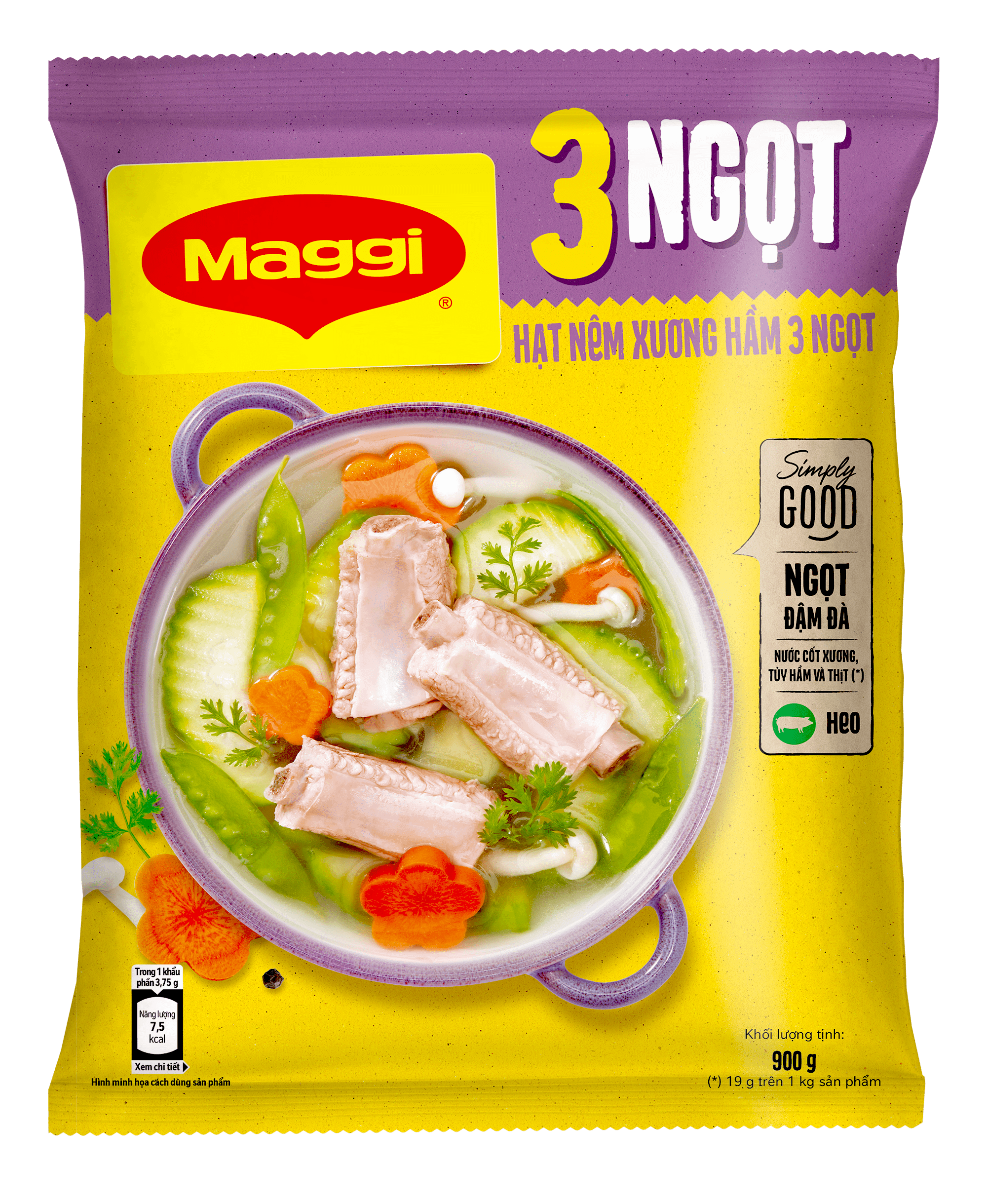  hạt nêm xương hầm maggi 3 Ngọt heo