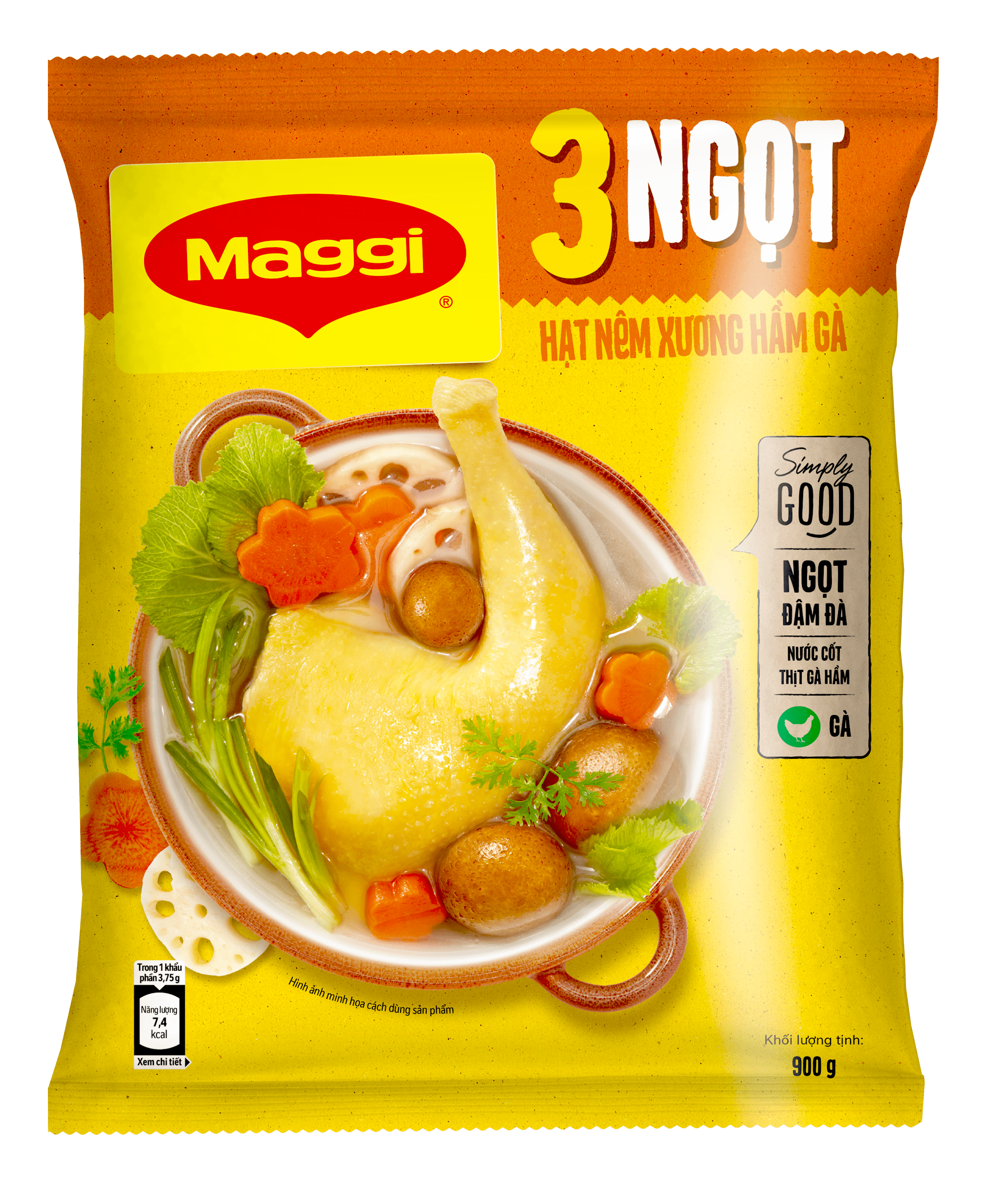 hạt nêm gà maggi 3 Ngọt