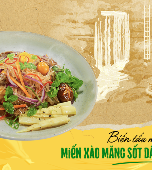 Miến Xào Lòng Gà Và Măng Sặt
