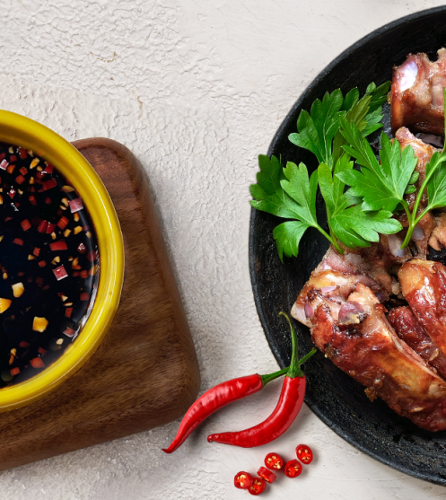 Sốt tương Maggi chấm thịt nướng vị Bắc