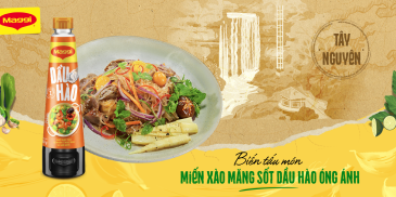 Miến Xào Lòng Gà Và Măng Sặt