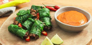Bò Cuộn Cải Xanh