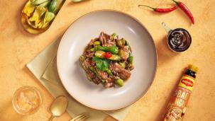 Bò xào bí nụ