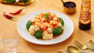 Tôm xào bông cải